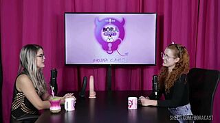 A sexy redhead gets her pussy eaten by a bisexual girl after expressing her desire to focus on porn more