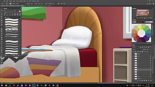Handdrawn erotic art in Summertime Saga visual novel by darkcookie