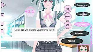 Erotic art game featuring cheating students in a classroom setting