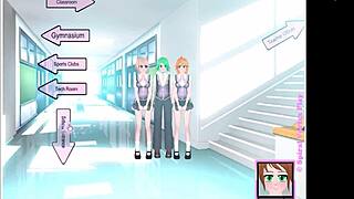 Erotic art game featuring cheating students in a classroom setting
