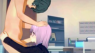 Hey, check out Shinjo Akane's wild blowjob in Ssss Gridman hentai