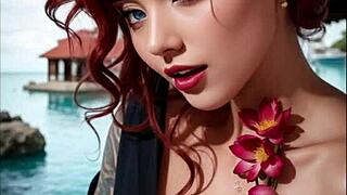 Nigerian beauty Amina's sensual 3D erotic artistry in action