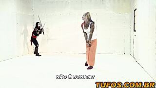 Arlequina and Katana in sensual lesbian encounter with multiple explosive endings - Part 1