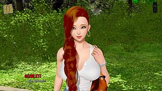 Sensual and erotic anime adventure with focus on big tits