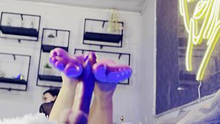sensual foot massage turns wild with toys for skinny 18yo, dang i’m hooked