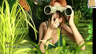 Adult animated video of a big-breasted model on Ecchi road.