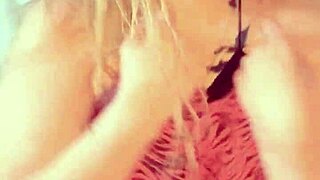 Hot Blonde Dancing Seductively in Crotchless Panties Feels So Wild