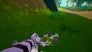 Futa girls spank and tease in outdoor hentai game