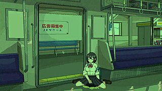 hey, wanna ride with this anime gal on the train?