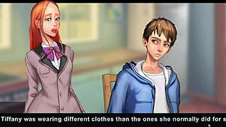 Taffy tales part 4: Naughty students in erotic anime game