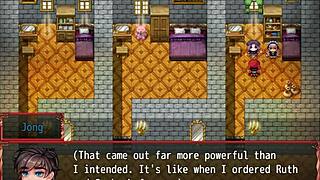 Man, Harem in Another World hentai game ep 19 rocks! Ghost and maid compete in double blowjob action. 😍