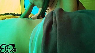 Soft-Titted Babe Sucks Hard in Tent