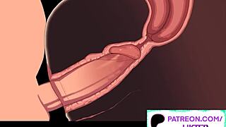 Beautiful animated porn with a blonde model and a big butt
