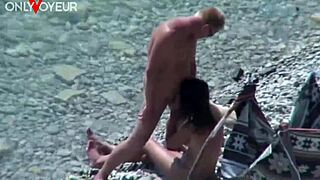 Beach Voyeur Slut Wife Sucks and Fucks in Public
