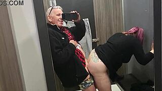 Kiwi milf gets slammed in department store changing room, part 1