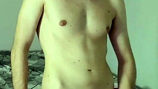 He films solo masturbation on webcam, cumming hard with face shown.