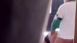 Caught seducing delivery man in underwear, cuckold husband records hidden! 😈