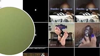 jerking off to lady storm's ebony wrinkled soles now?