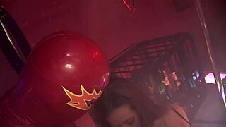 European kinky groupsex orgy with cosplay and rough cage play.