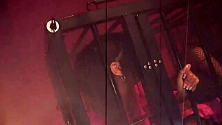 European kinky groupsex orgy with cosplay and rough cage play.