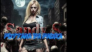 italian milf in horror cosplay sings puttana da paura in erotic parody.