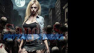 italian milf in horror cosplay sings puttana da paura in erotic parody.