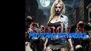 italian milf in horror cosplay sings puttana da paura in erotic parody.