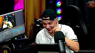 Bi Mejia Gets Fucked Hard on Podcast Table with Foot Kissing