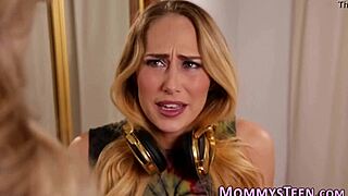 hey, wanna see this blonde stepdaughter lick and finger like crazy?