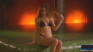 Stunning Teen Sea Rose Strips Naked in Warm Hot Tub!