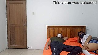 STUDENT PORN LATINA RIDES DILDO IN APARTMENT WITH STEPBROTHER FANTASY