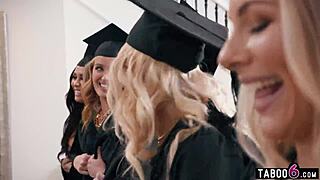 Milfs at graduation party ask if you’re ready for insane reverse gangbang fun?