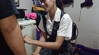 Mi Colegiala Sneaks Into Room for Intense Sexual Learning Session