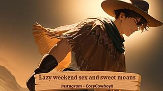 Tender moaning during intense sex with muscular boyfriend