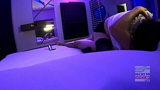 Secretary Cuckold Bangs in Front of Husband
