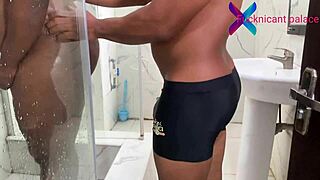 Stepdad Watches BBW in Shower, Leads to Intense Fucking.