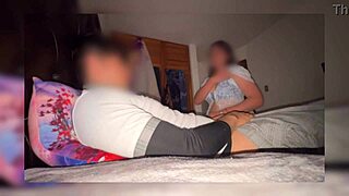 i caught my chubby mexican milf stepmom touching herself on camera.
