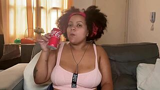 what’s with this chubby ebony girl burping and farting over coke?