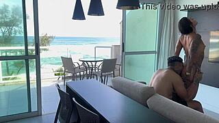 just got back from the beach, so horny, came hard on his rod