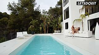 Man, my big-boobed wife Sheila Ortega ridin’ Christian Clay’s huge shaft poolside, so hot - White Boxxx