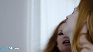 adultmobile features a redhead milf and her sexy tenant in a hot pussy licking session on the sofa. their moans are unreal! 😍