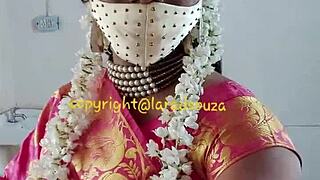 Indian Crossdresser Lara Dsouza Stuns in Saree, Delivers Fierce Anal Action in Video 3.