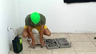 I fulfilled my big fantasy by watching my stepson do acrobatics in his apartment then flirted to start hot sex with him