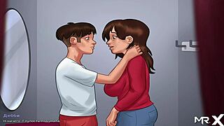 Summer saga: Mature beauty indulges in sensual kiss booth encounter
