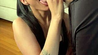 Wow, she swallowed every single drop of cum in hot session!